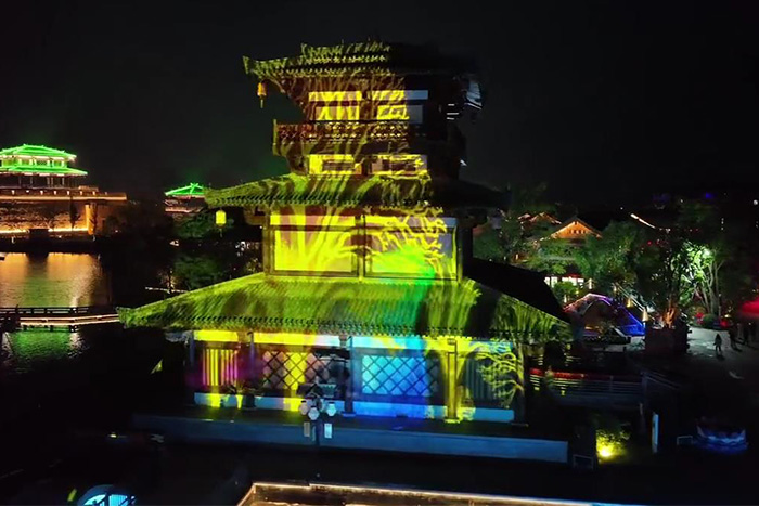 景區(qū)古建筑全息投影亮化